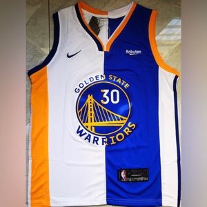 NEW Men's Golden State Steph Curry  #30 Split  Jersey